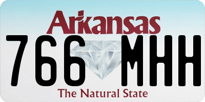 AR license plate 766MHH