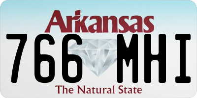 AR license plate 766MHI