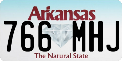 AR license plate 766MHJ