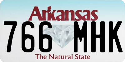 AR license plate 766MHK