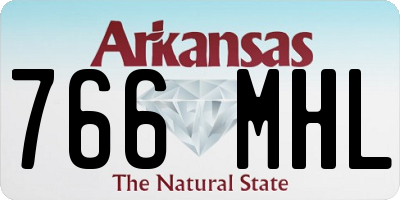 AR license plate 766MHL