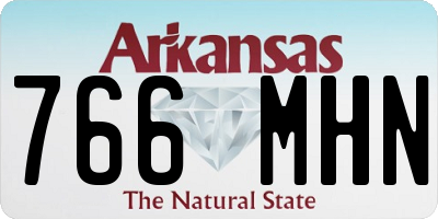 AR license plate 766MHN