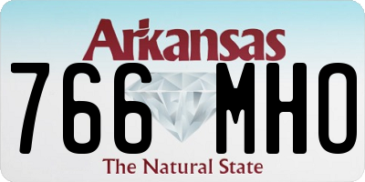 AR license plate 766MHO