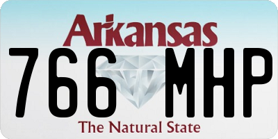 AR license plate 766MHP