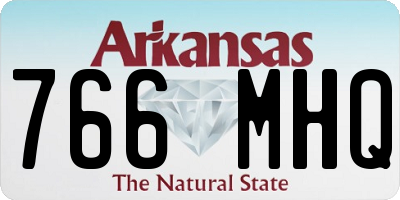 AR license plate 766MHQ