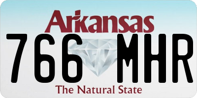 AR license plate 766MHR