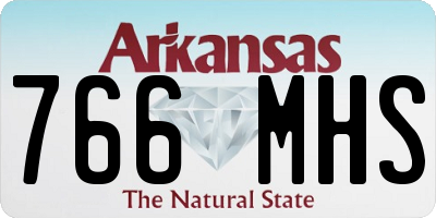 AR license plate 766MHS