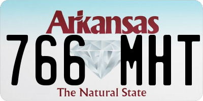 AR license plate 766MHT