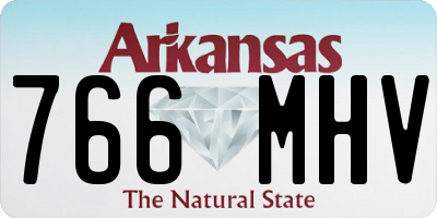 AR license plate 766MHV