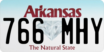 AR license plate 766MHY