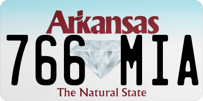 AR license plate 766MIA