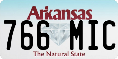 AR license plate 766MIC