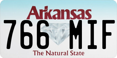 AR license plate 766MIF