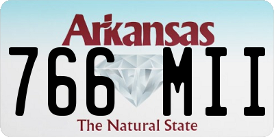 AR license plate 766MII