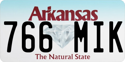 AR license plate 766MIK