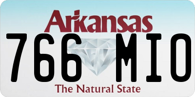 AR license plate 766MIO