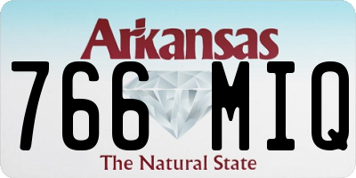 AR license plate 766MIQ
