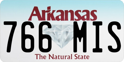 AR license plate 766MIS