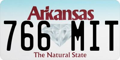 AR license plate 766MIT