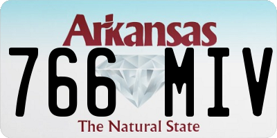 AR license plate 766MIV