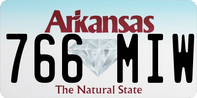AR license plate 766MIW