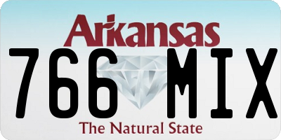 AR license plate 766MIX