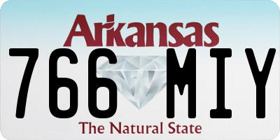 AR license plate 766MIY