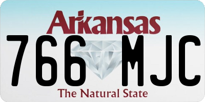 AR license plate 766MJC
