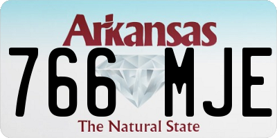 AR license plate 766MJE