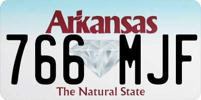 AR license plate 766MJF