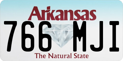 AR license plate 766MJI