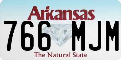 AR license plate 766MJM