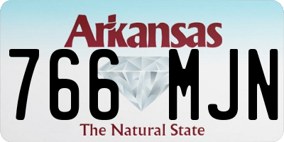 AR license plate 766MJN