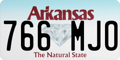 AR license plate 766MJO