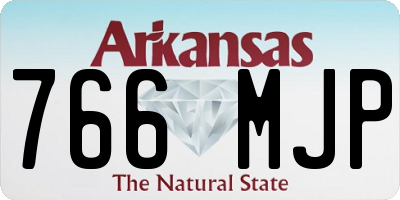 AR license plate 766MJP