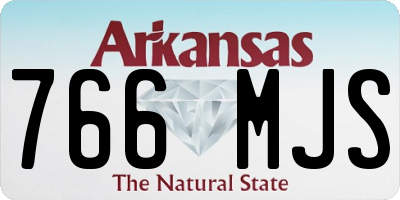 AR license plate 766MJS