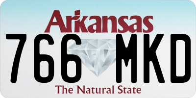 AR license plate 766MKD