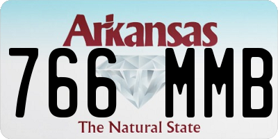 AR license plate 766MMB