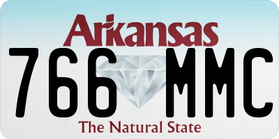 AR license plate 766MMC