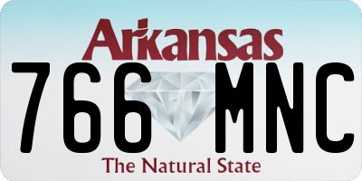 AR license plate 766MNC
