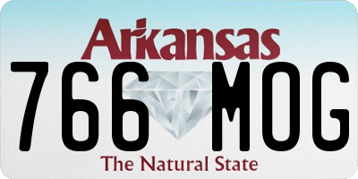AR license plate 766MOG
