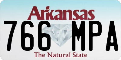AR license plate 766MPA