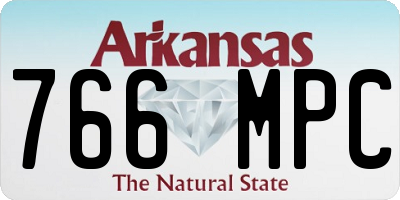 AR license plate 766MPC
