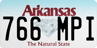 AR license plate 766MPI