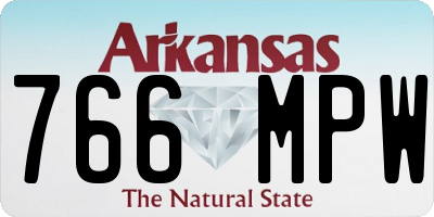 AR license plate 766MPW