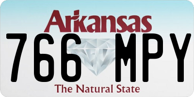 AR license plate 766MPY