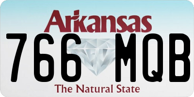 AR license plate 766MQB