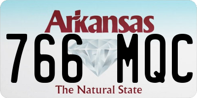 AR license plate 766MQC