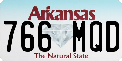 AR license plate 766MQD