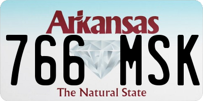 AR license plate 766MSK
